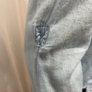 H"M lightweight Denim-look Blouse Baby Blue  Size 0